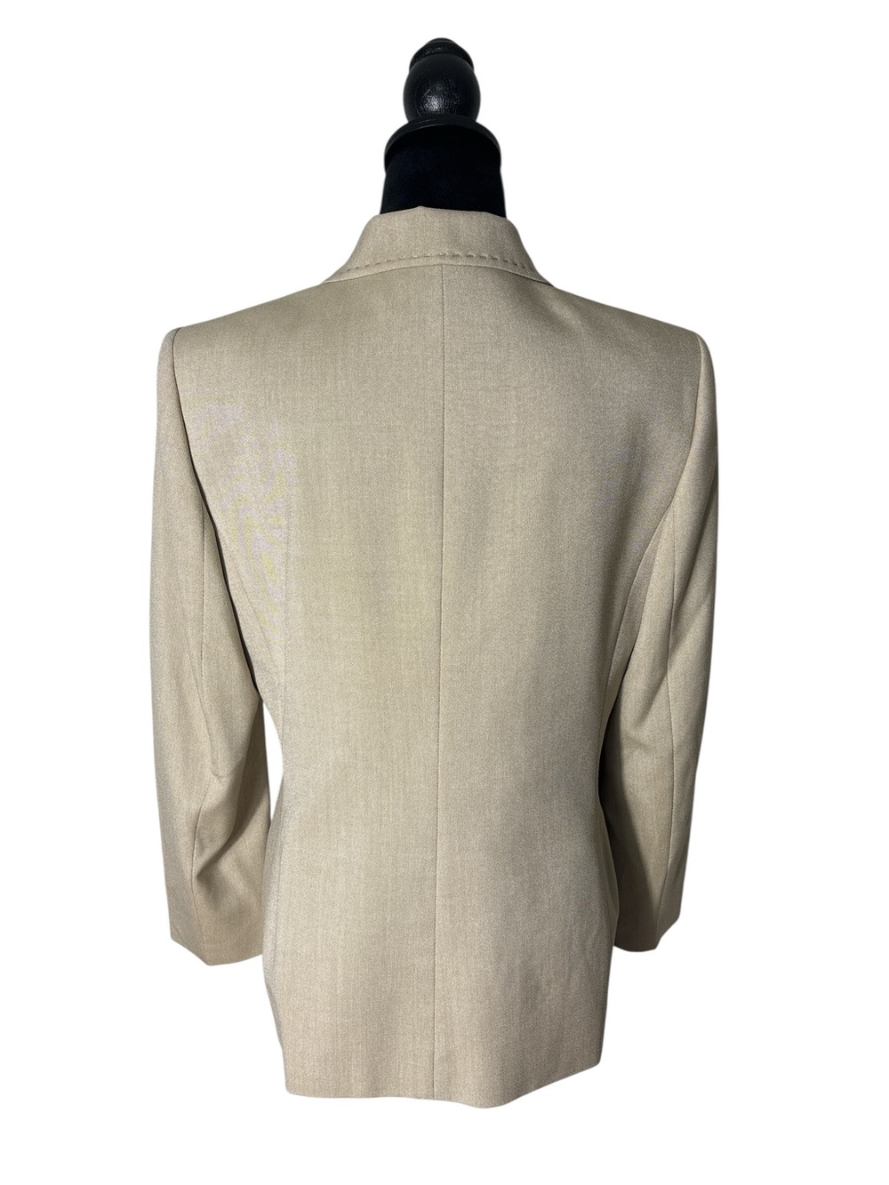 Kasper Beige Stitch Detail Blazer Petite 10 - Picture 4 of 10